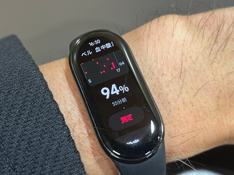 血中酸素レベル測定