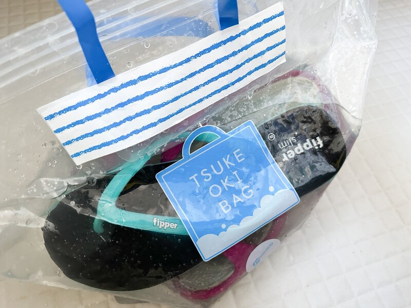 サンダルは酸素系漂白剤で漬け置き