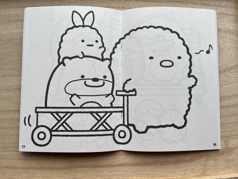 セリアの「すみっコぐらしぬりえ」はほのぼのとかわいいぬりえ