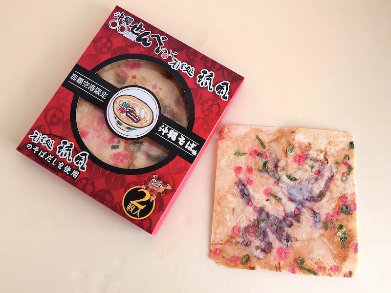 「沖縄そばせんべい/2枚入り」756円(税込)