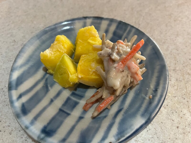 蒸したかぼちゃはサラダ感覚で食べられる