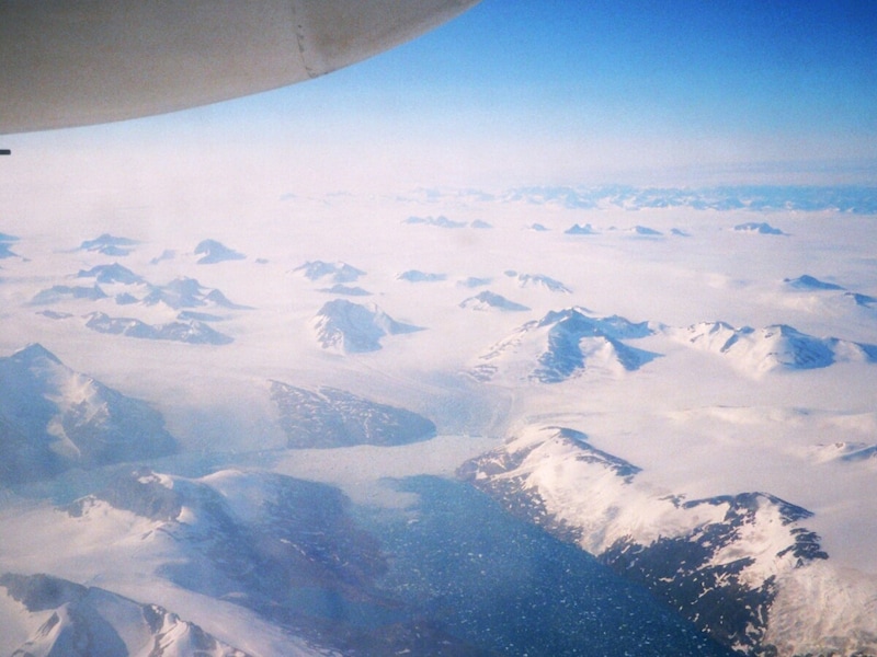 グリーンランド上空