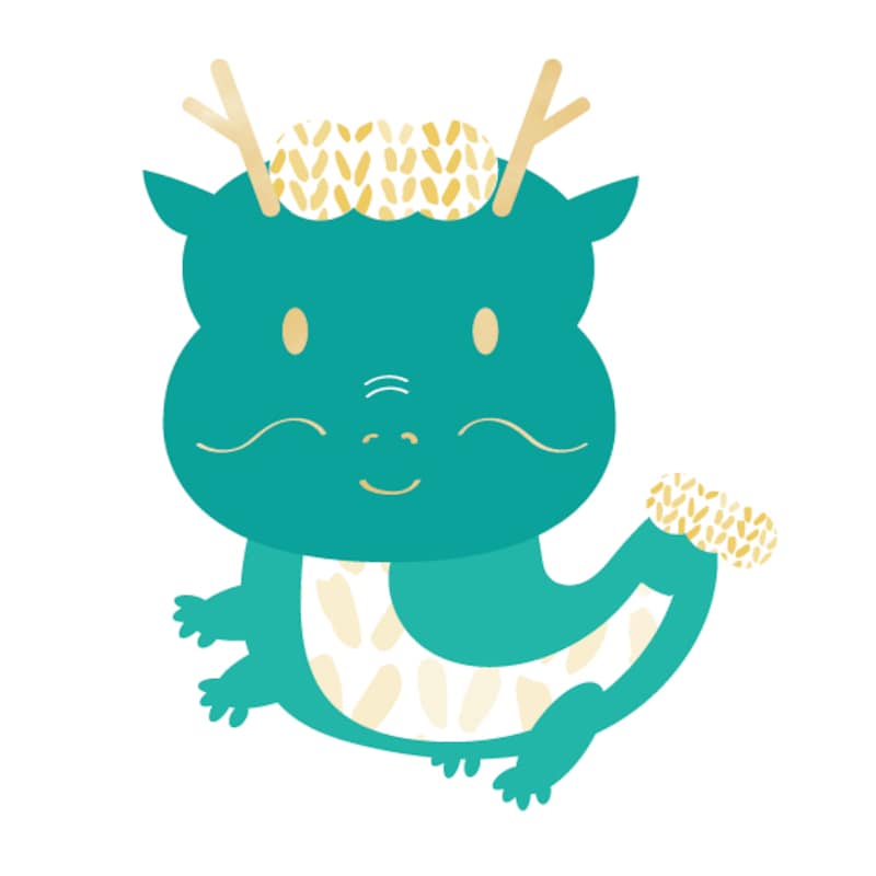 イラスト,年賀状,干支,辰,龍,フリー素材