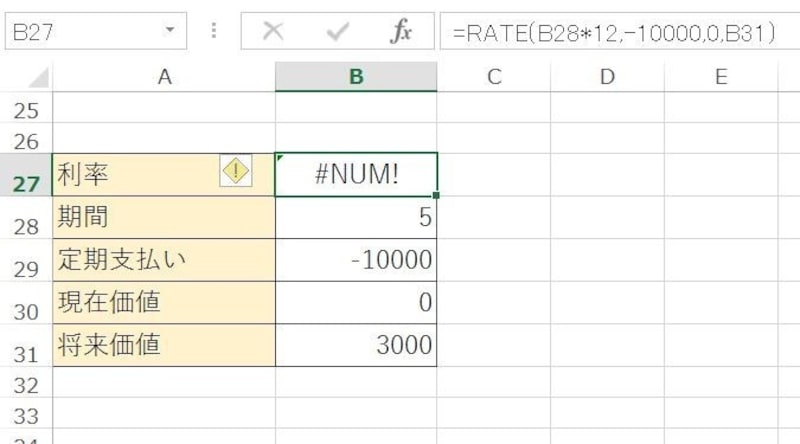 Excelで#NUM!が！？
