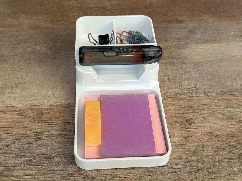 「組み立てタイプ、携帯＆メモスタンド」の向きを変えて