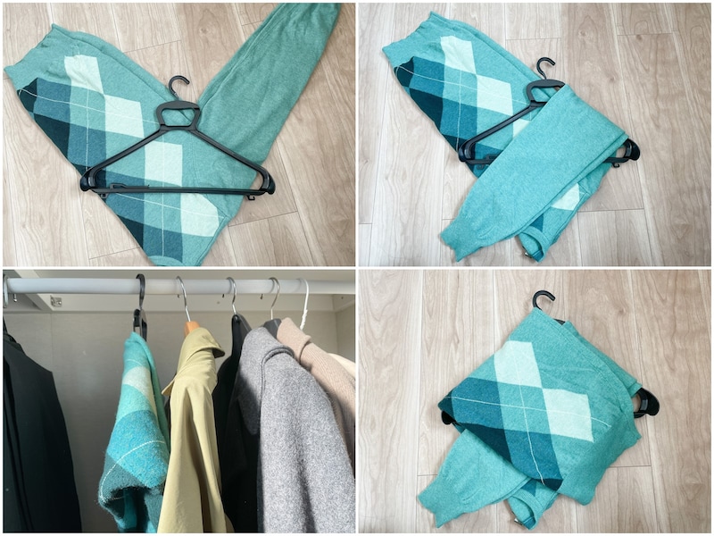 セーターをハンガーに掛ける方法