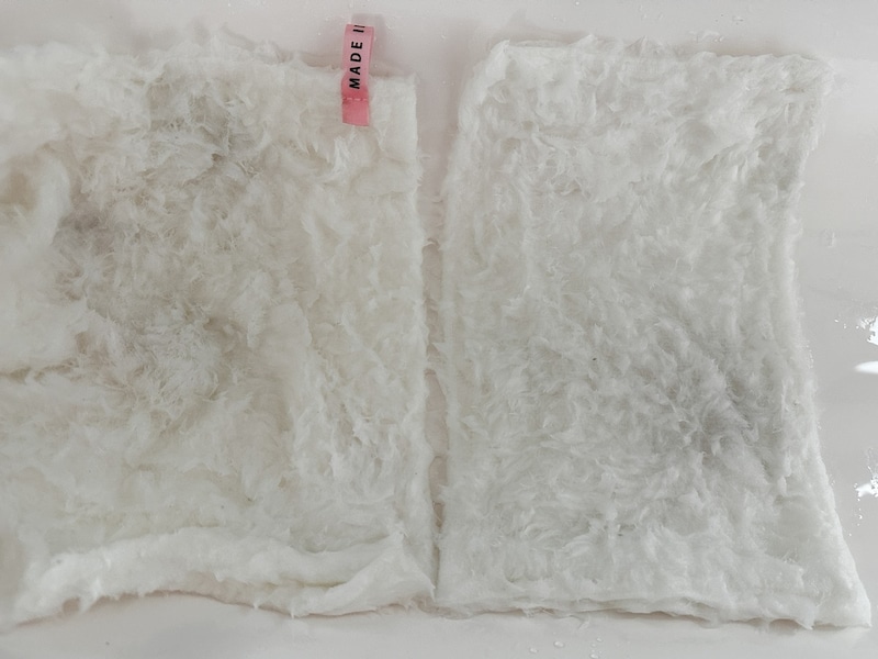 水洗いした結果