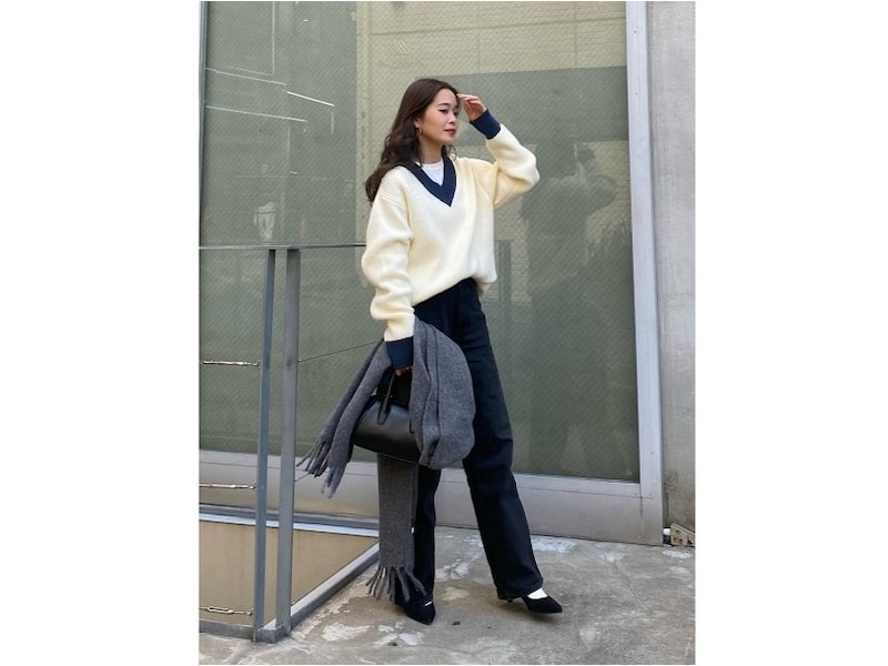 ユニクロのマフラーはプチプラなのに高見えすると人気です　出典：WEAR