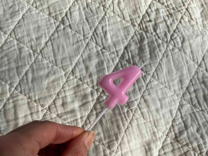 セリアの「ナンバーキャンドル」の大きさ