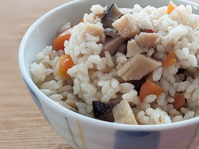筑前煮をリメイクした炊き込みご飯