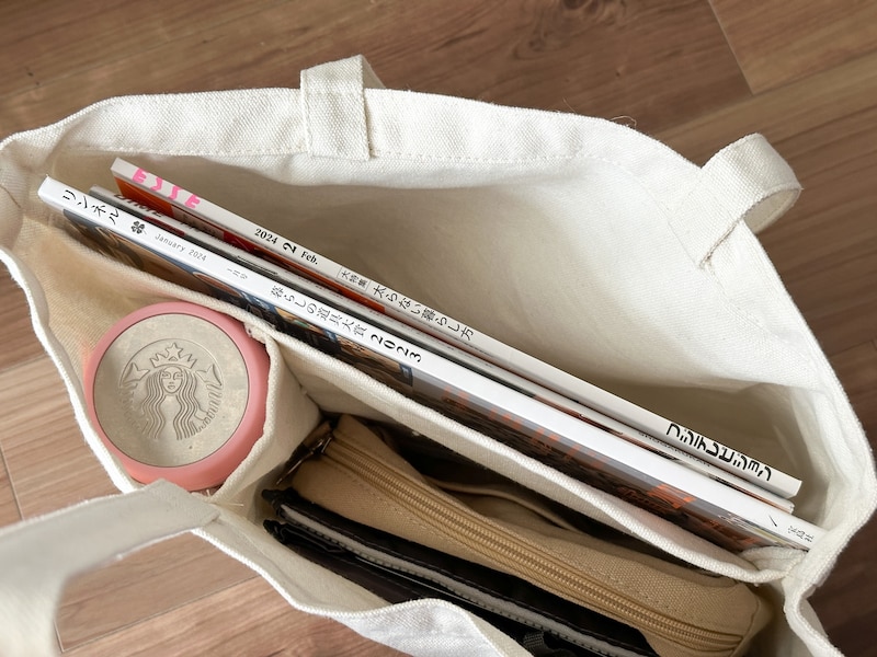 大きめの雑誌も入る