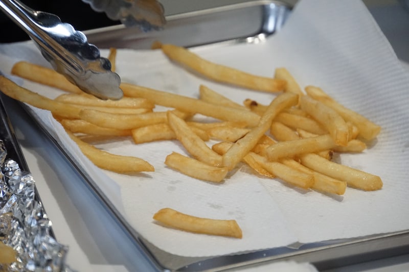 フライドポテトを温め直したところ