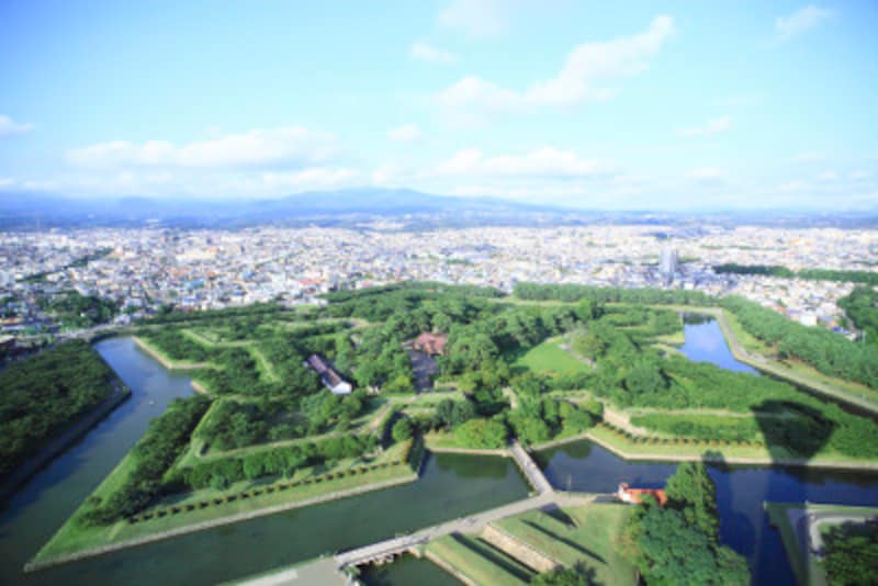 五稜郭タワーから望む五稜郭