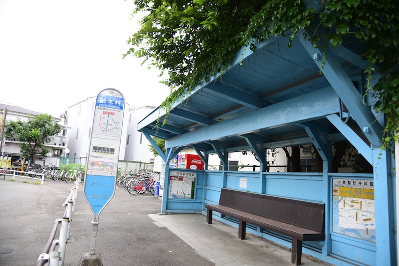 2018（平成30）年訪問時の砧本村バス停