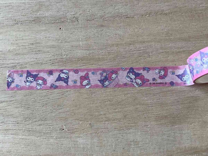 ダイソーの「マスキングテープ（マイメロディ）」はマイメロディとクロミのデザイン