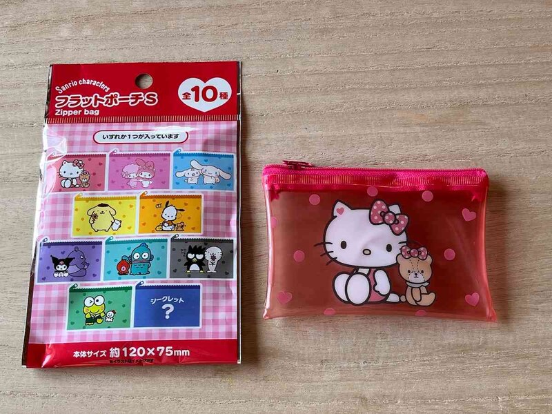 ダイソーのサンリオグッズ「フラットポーチS」は全部で10種類