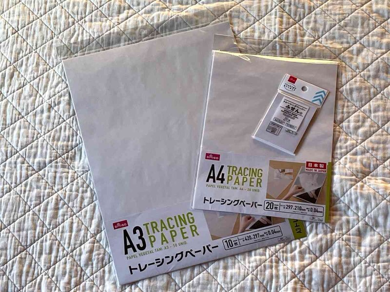 ダイソーの「トレーシングペーパー」は110円（税込）でラッピング材としてもおすすめ