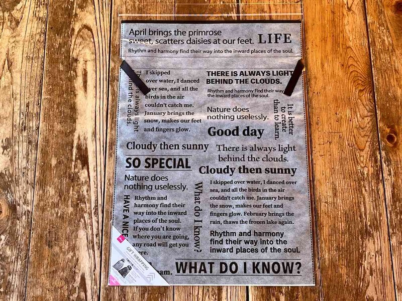 ダイソーの「不織布巾着バッグ（モノトーン）」