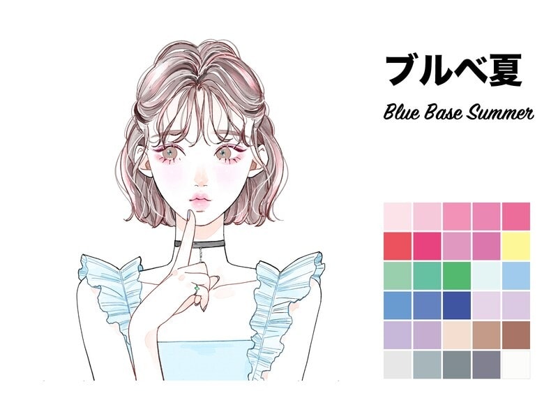 ブルベ夏タイプがワーストシーズンの人が避けた方がいいのはソフトなグラデーション配色