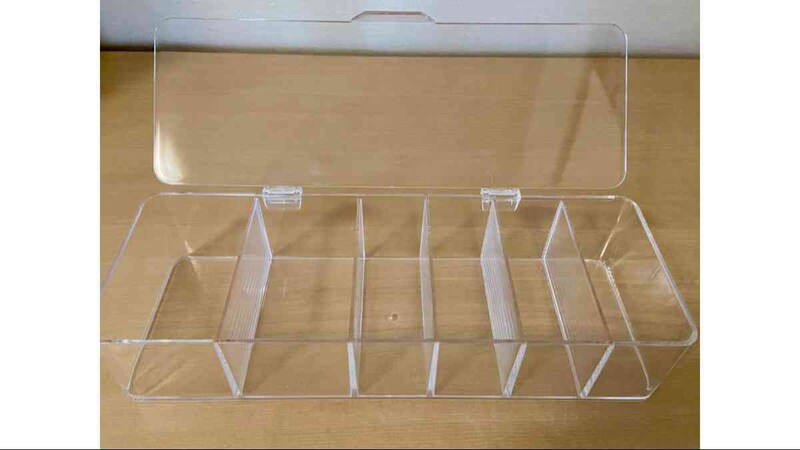 ダイソーの「透明収納ケース（フタ付、B）」のサイズを紹介