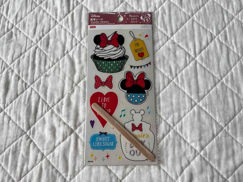 ダイソーの「転写シール（DD、カフェ文字柄）」