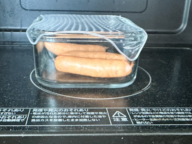 電子レンジでソーセージ（ウィンナー）を加熱