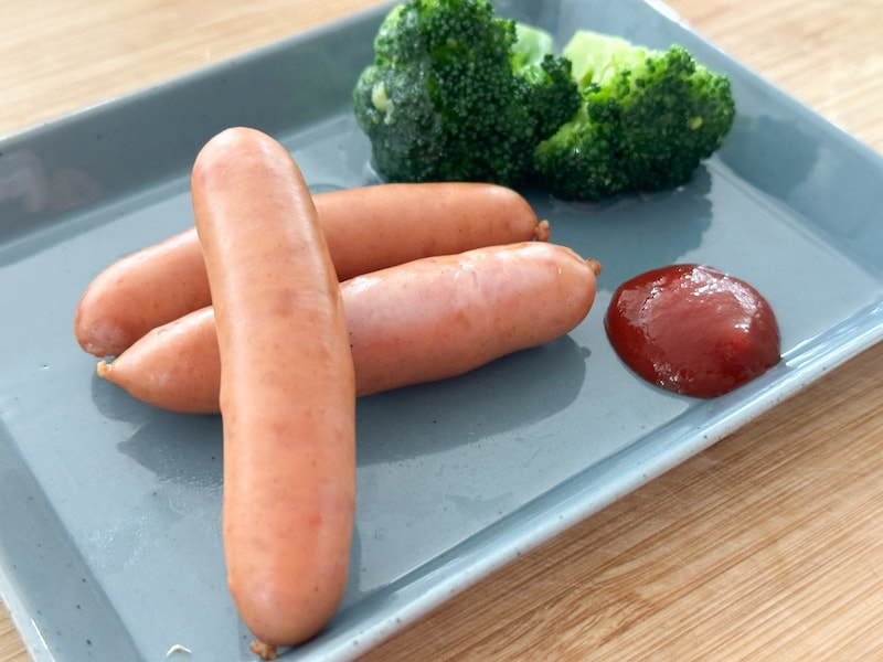 電子レンジで温めたシャウエッセン