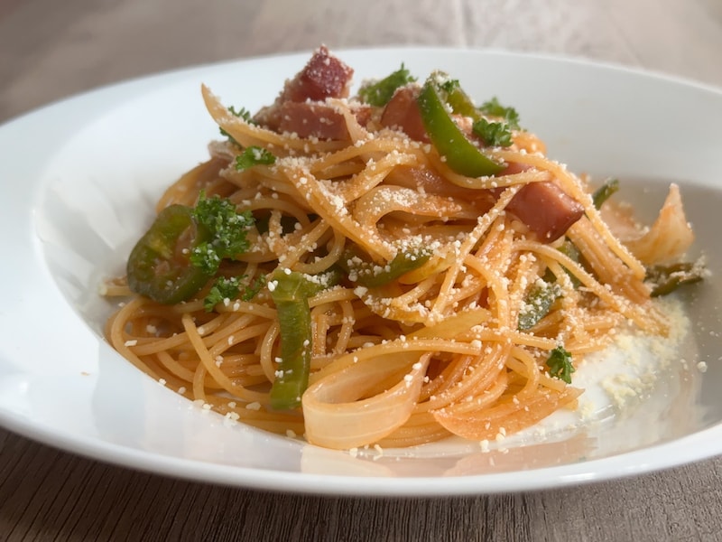 完成したレンジナポリタン