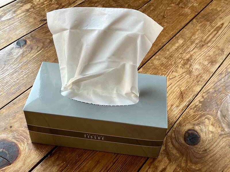 ダイソーの「ボックスティッシュ（400枚、200組）」