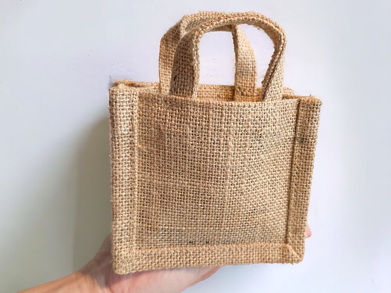 無印良品「ミニ　ジュートバッグ」