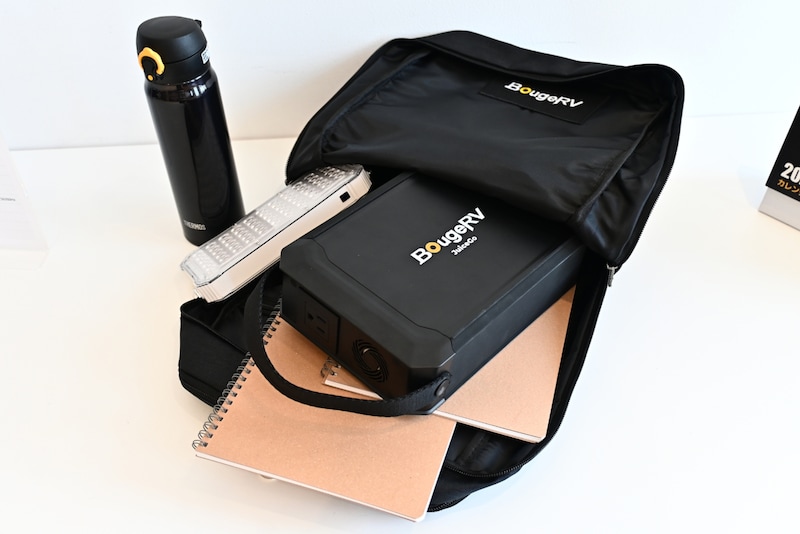 かばんに入るコンパクトサイズ(BougeRV JuiceGo発表会にて)