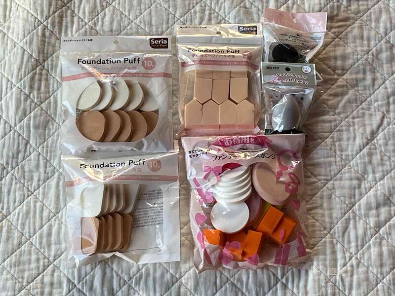 セリアのメイクスポンジ（パフ）の種類