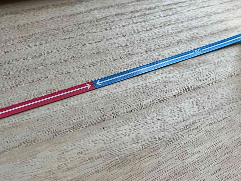 セリアの「パッキングサイズメジャー」は宅配サイズで色分けされている