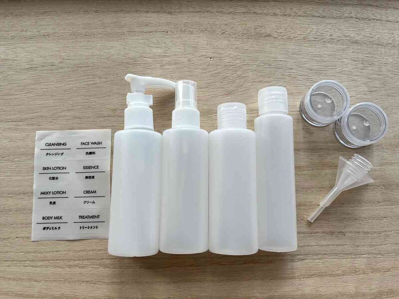 ダイソーの「詰め替え容器セット」の中身