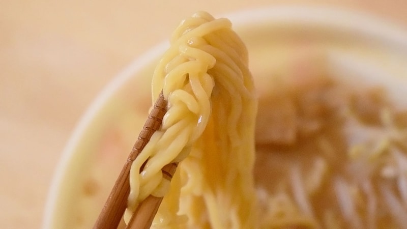 麺はつるつるしていて、のどごしがよい