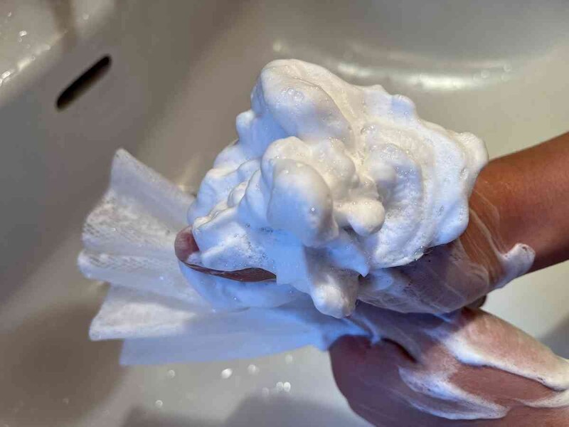 モコモコときめの細かい泡ができる