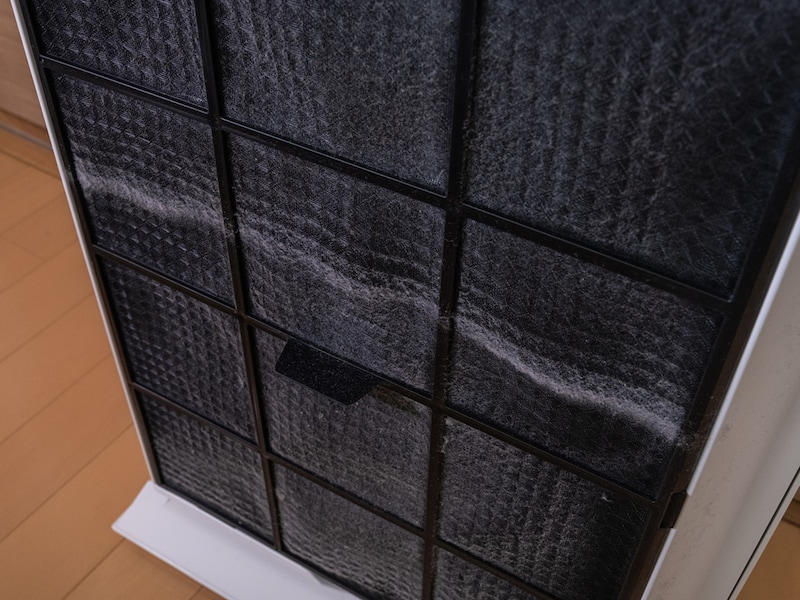 2週間に1回はプレフィルターのホコリを除去しましょう