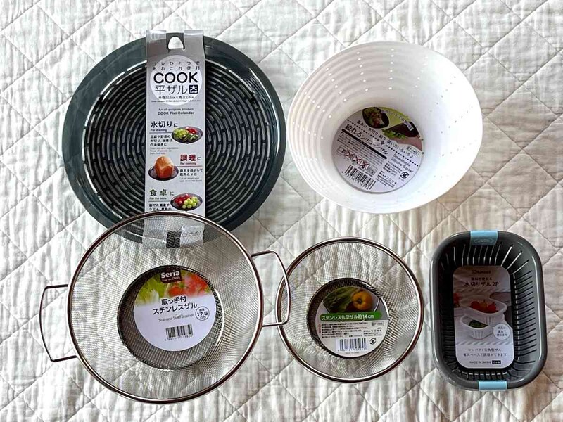 セリアのザルの種類