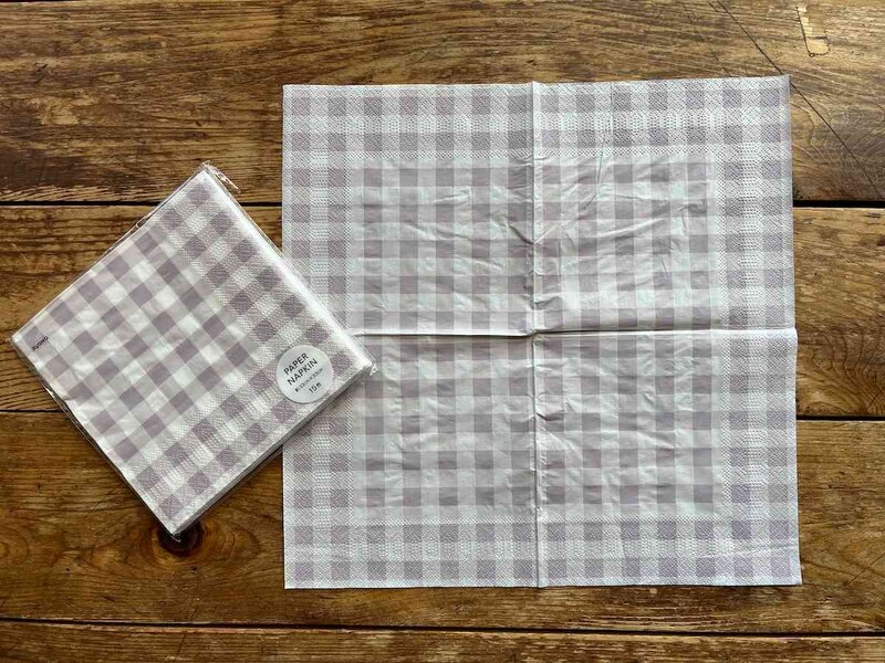 セリアの「ペーパーナプキン ギンガムチェック」
