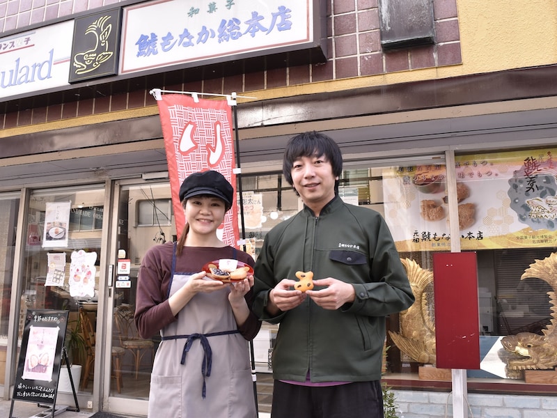 4代目の古田花恵さんと専務の憲司さん夫妻。二人三脚で老舗を復活させた