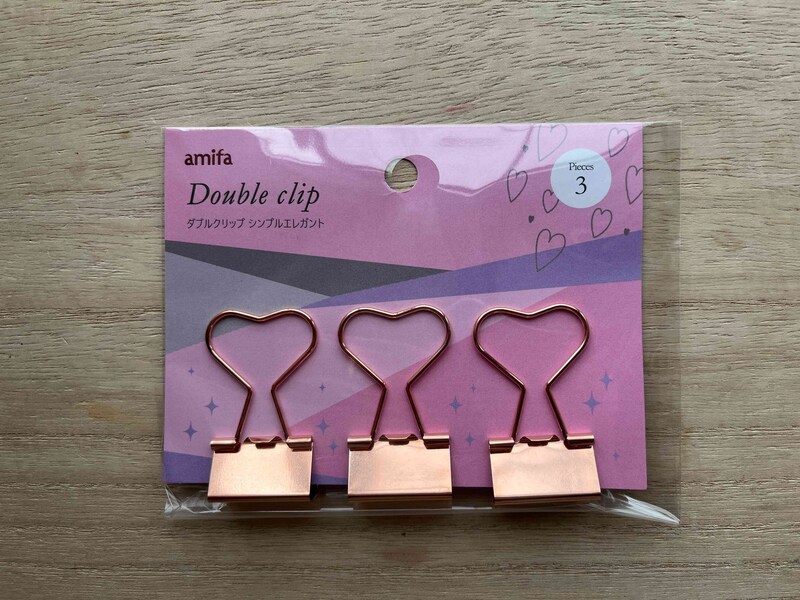 セリアの「ダブルクリップ 3P シングルエレガント」