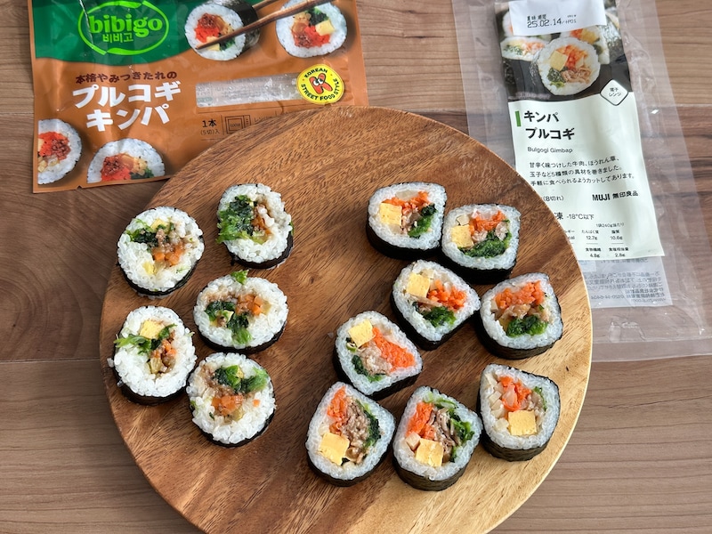 韓食ブランドbibigoと無印良品の冷凍キンパ