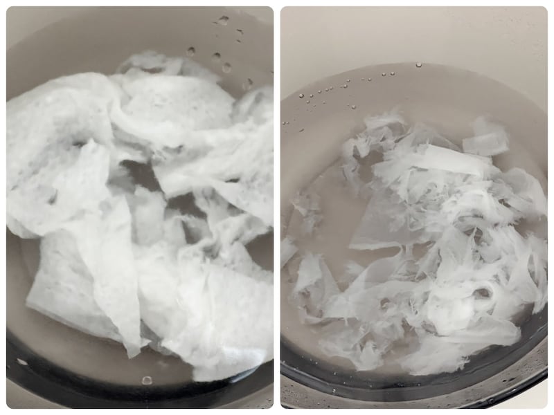 水に流せるペーパータオル