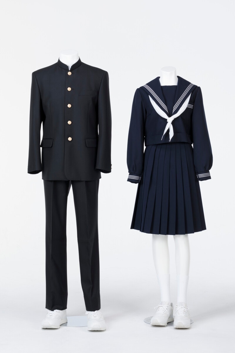 1960年代 詰襟・セーラー服の再現（出典： カンコー学生服）