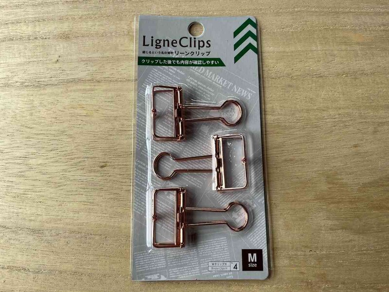 ダイソーの「リーンクリップ（ブロンズカラー、M、3個）」