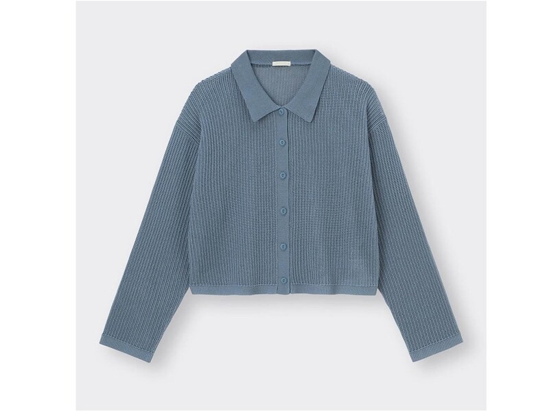 ジーユー メッシュポロカーディガン 2290円(税込)