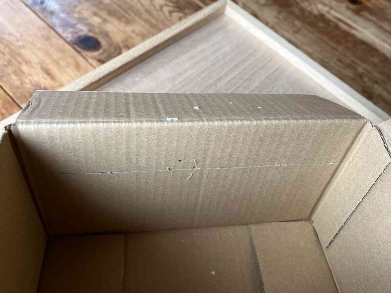 折り目ができる