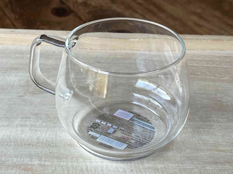ダイソーの「スタッキング耐熱ガラスマグカップ（底スタッキング）」