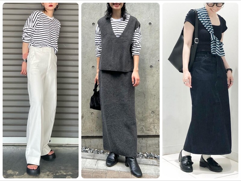 定番のボーダーTシャツ、大人が今っぽく着こなすには？