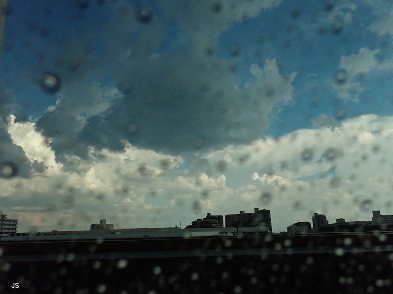 水滴の付いた窓(失敗例)